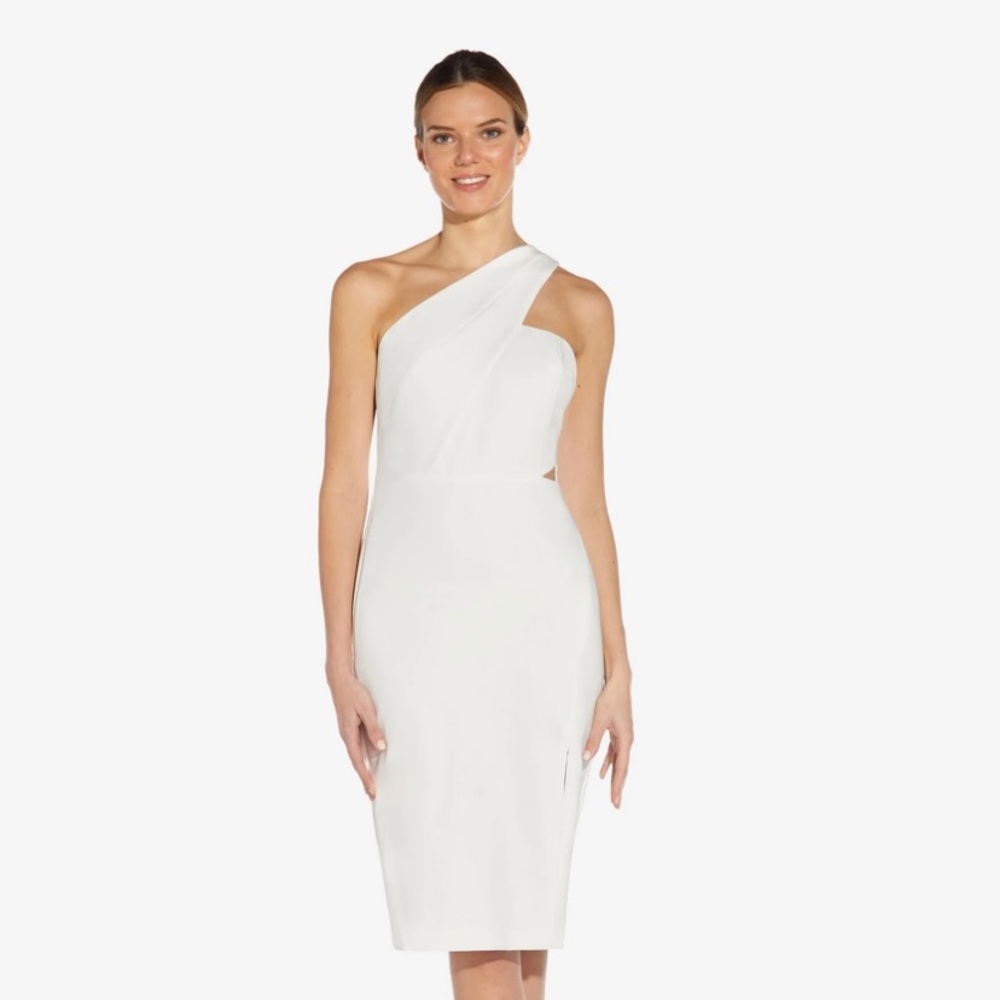 Aidan Mattox Crepe Midi Dress